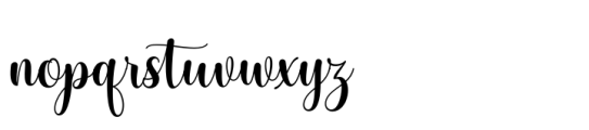 Glistening Script Font LOWERCASE