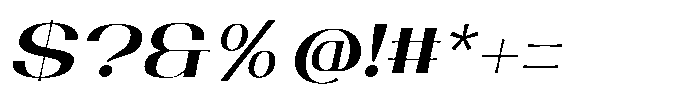 Glitch Keylink Italic Font OTHER CHARS