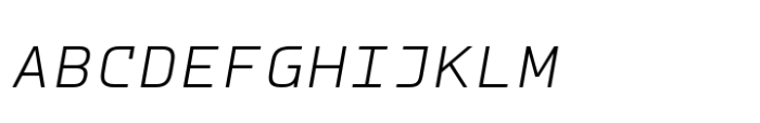 Glitched Light Italic Font UPPERCASE
