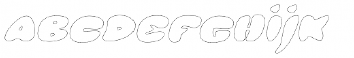 Glob Italic Outline Font LOWERCASE