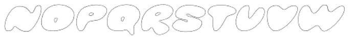 Glob Italic Outline Font LOWERCASE