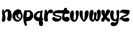 Gloomy Kochi Font LOWERCASE