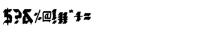 Gloomy Sunday Font OTHER CHARS