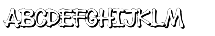 Gloopy Toons Outline Font UPPERCASE