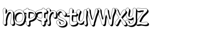 Gloopy Toons Outline Font LOWERCASE