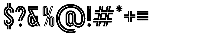 Glorea Inline Font OTHER CHARS