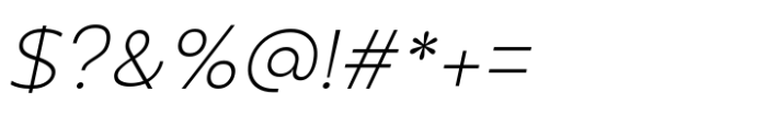 Glorida Extra Light Italic Font OTHER CHARS