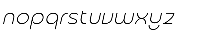 Glorida Extra Light Italic Font LOWERCASE