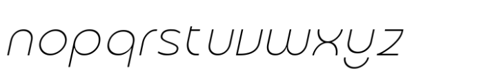 Glorida Thin Italic Font LOWERCASE