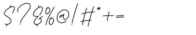Glorius Signature Regular Font OTHER CHARS