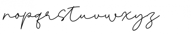 Glorius Signature Regular Font LOWERCASE