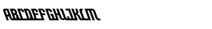 Glorytime Slant Left Font UPPERCASE