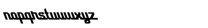 Glorytime Slant Left Font LOWERCASE