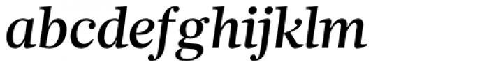 Glosa Text Medium Italic Font LOWERCASE