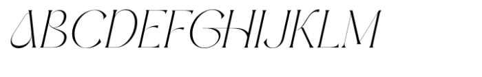 Glossy SS Thin Italic Font UPPERCASE