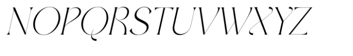 Glossy SS Thin Italic Font UPPERCASE