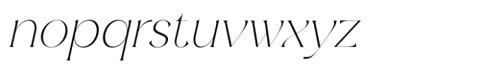 Glossy SS Thin Italic Font LOWERCASE