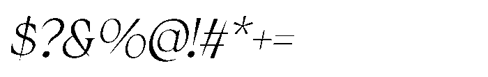 Gloudy Italic Font OTHER CHARS
