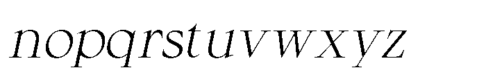 Gloudy Italic Font LOWERCASE