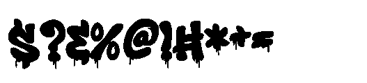 Gloze Drip Dripping Font OTHER CHARS