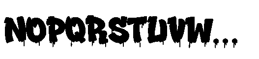 Gloze Drip Dripping Font UPPERCASE