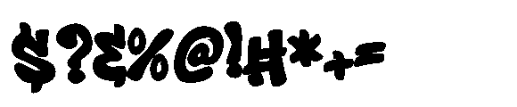 Gloze Regular Font OTHER CHARS