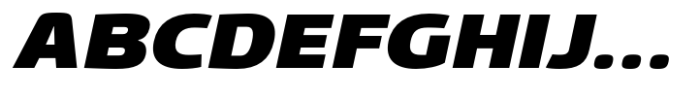Gltp Starion Expanded Extra Italic Font UPPERCASE