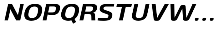 Gltp Starion Expanded Semi Bold Italic Font UPPERCASE