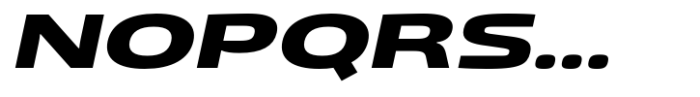 Gltp Starion Extra Bold Ultra Expanded Italic Font UPPERCASE