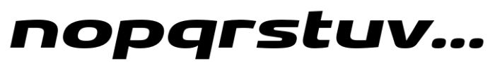 Gltp Starion Extra Bold Ultra Expanded Italic Font LOWERCASE