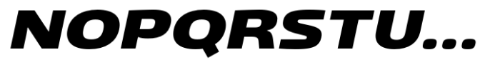 Gltp Starion Extra Expanded Black Italic Font UPPERCASE