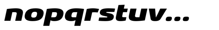 Gltp Starion Extra Expanded Black Italic Font LOWERCASE