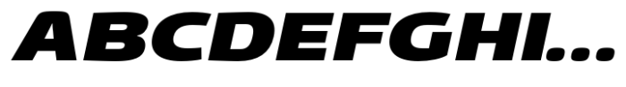Gltp Starion Extra Expanded Extra Italic Font UPPERCASE