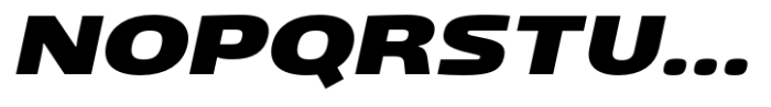 Gltp Starion Extra Expanded Extra Italic Font UPPERCASE