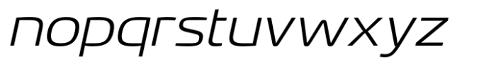 Gltp Starion Extra Expanded Light Italic Font LOWERCASE