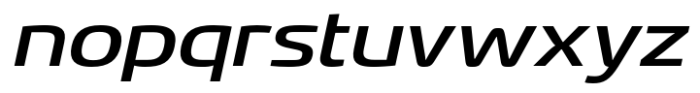 Gltp Starion Extra Expanded Medium Italic Font LOWERCASE