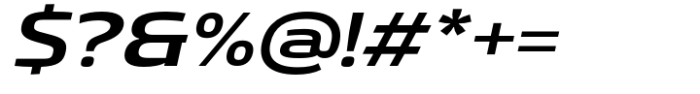 Gltp Starion Extra Expanded Semi Bold Italic Font OTHER CHARS
