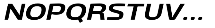 Gltp Starion Extra Expanded Semi Bold Italic Font UPPERCASE