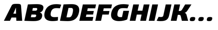Gltp Starion Semi Expanded Black Italic Font UPPERCASE