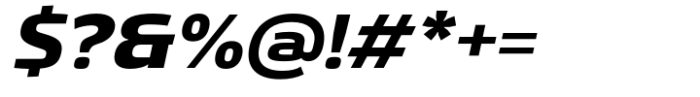 Gltp Starion Semi Expanded Extra Bold Italic Font OTHER CHARS