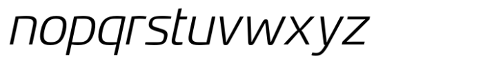Gltp Starion Semi Expanded Light Italic Font LOWERCASE