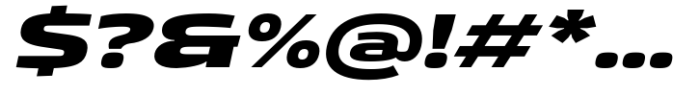 Gltp Starion Ultra Expanded Black Italic Font OTHER CHARS