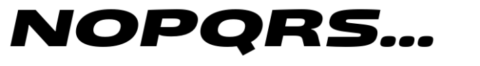 Gltp Starion Ultra Expanded Black Italic Font UPPERCASE