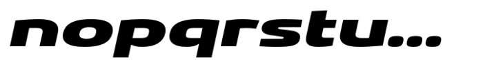 Gltp Starion Ultra Expanded Black Italic Font LOWERCASE
