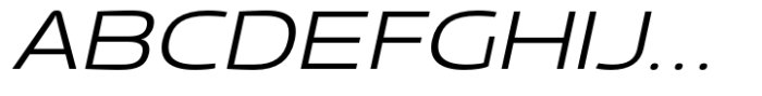 Gltp Starion Ultra Expanded Light Italic Font UPPERCASE