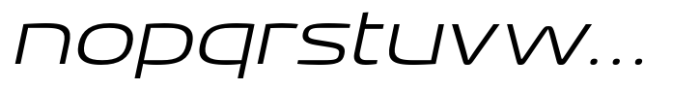 Gltp Starion Ultra Expanded Light Italic Font LOWERCASE