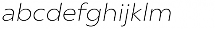 Gluy Extra Light Italic Font LOWERCASE