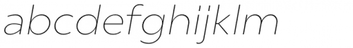 Gluy Thin Italic Font LOWERCASE