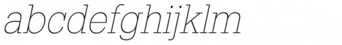 Glypha 35 Thin Oblique Font LOWERCASE