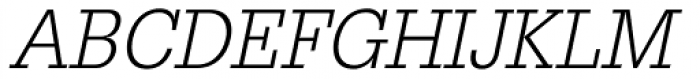 Glypha 45 Light Oblique Font UPPERCASE